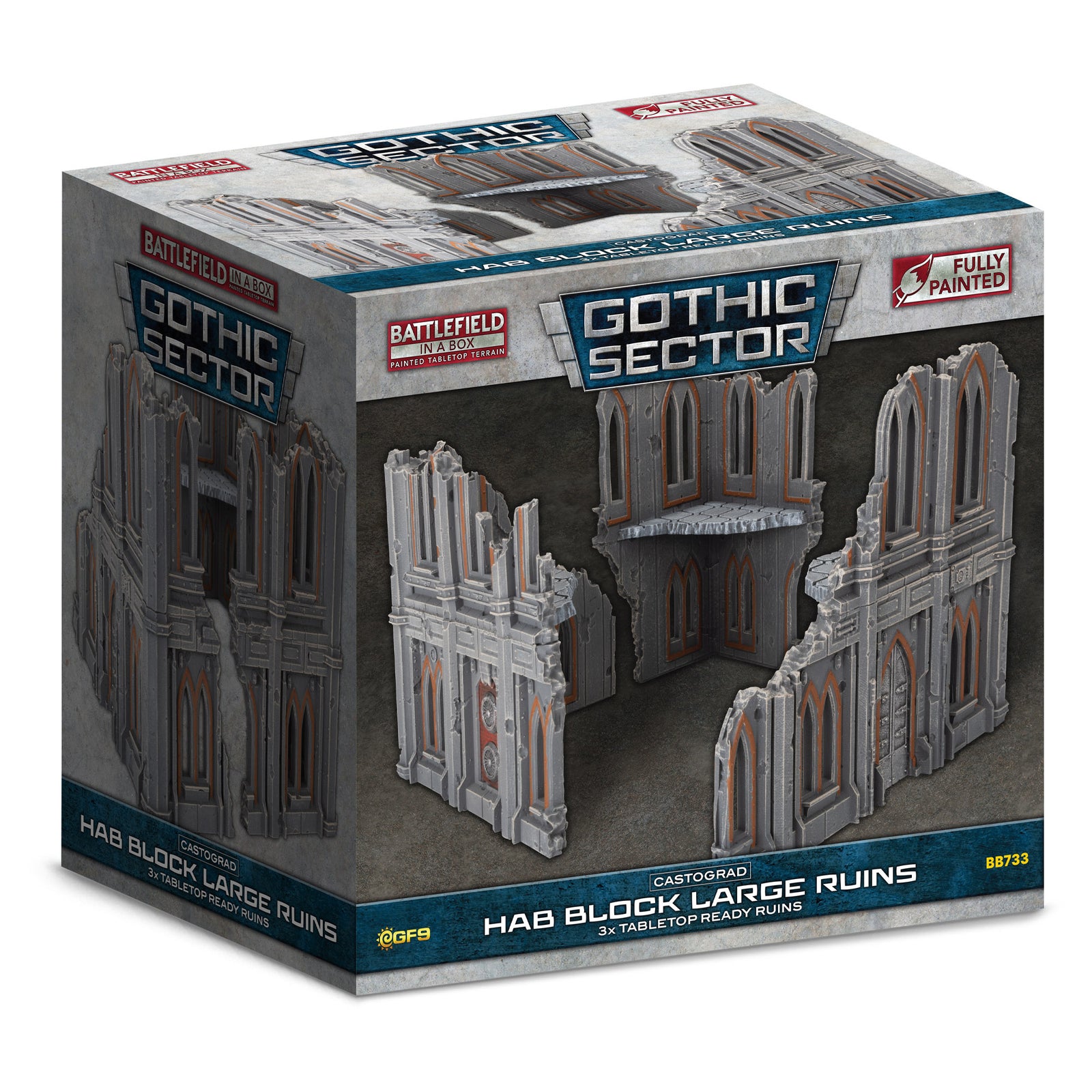 Gothic Sector Terrain - Castograd - Hab Block Large Ruins