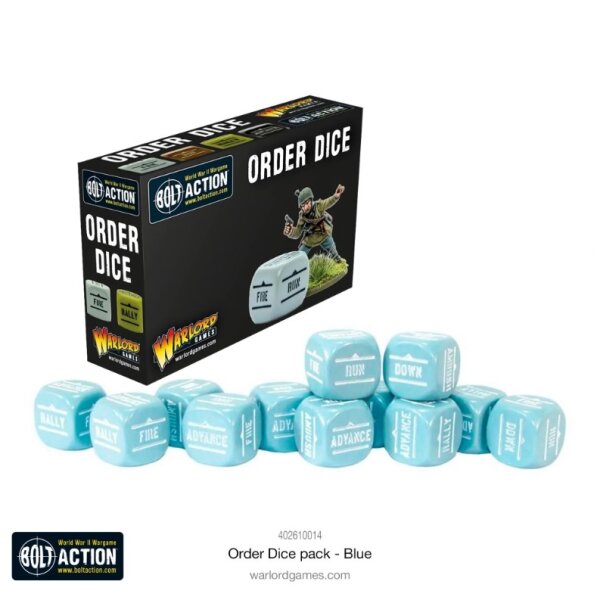 Bolt Action Blue Order Dice Set