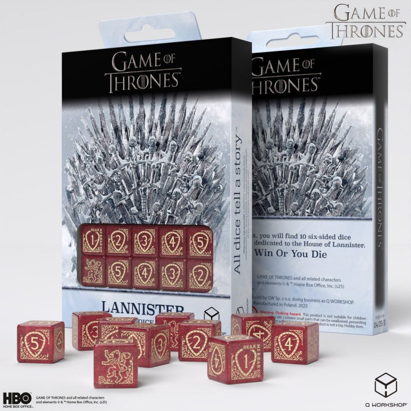 Game of Thrones 10xD6 Dice Set - Lannister