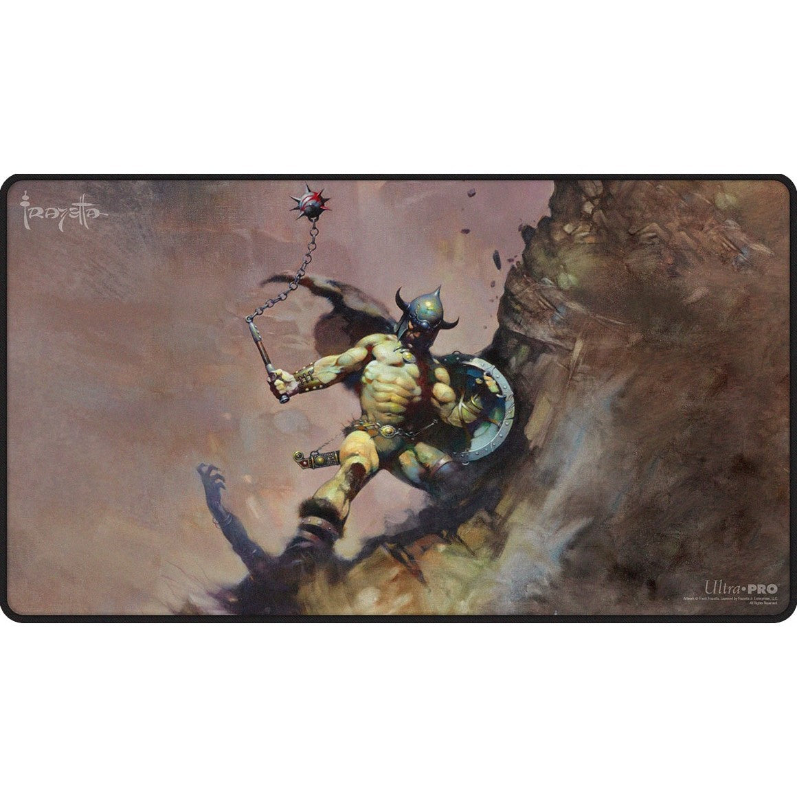 Ultra Pro - Frank Frazetta Warrior with Ball and Chain Black Stitched Playmat