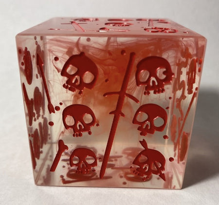 Massive Gelatinous Cube - Mini/Die in One - Blood Filled and Red