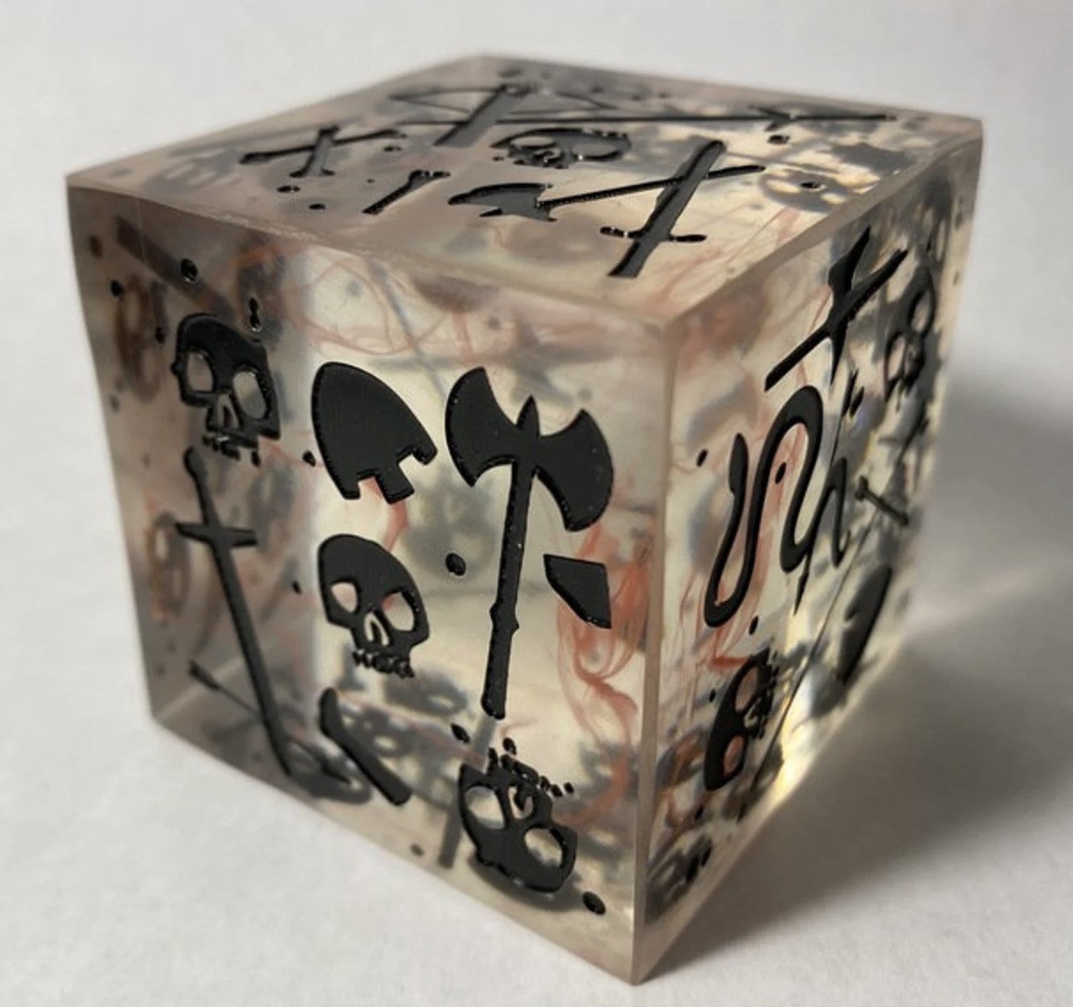 Massive Gelatinous Cube - Mini/Die in One - Blood Filled and Black