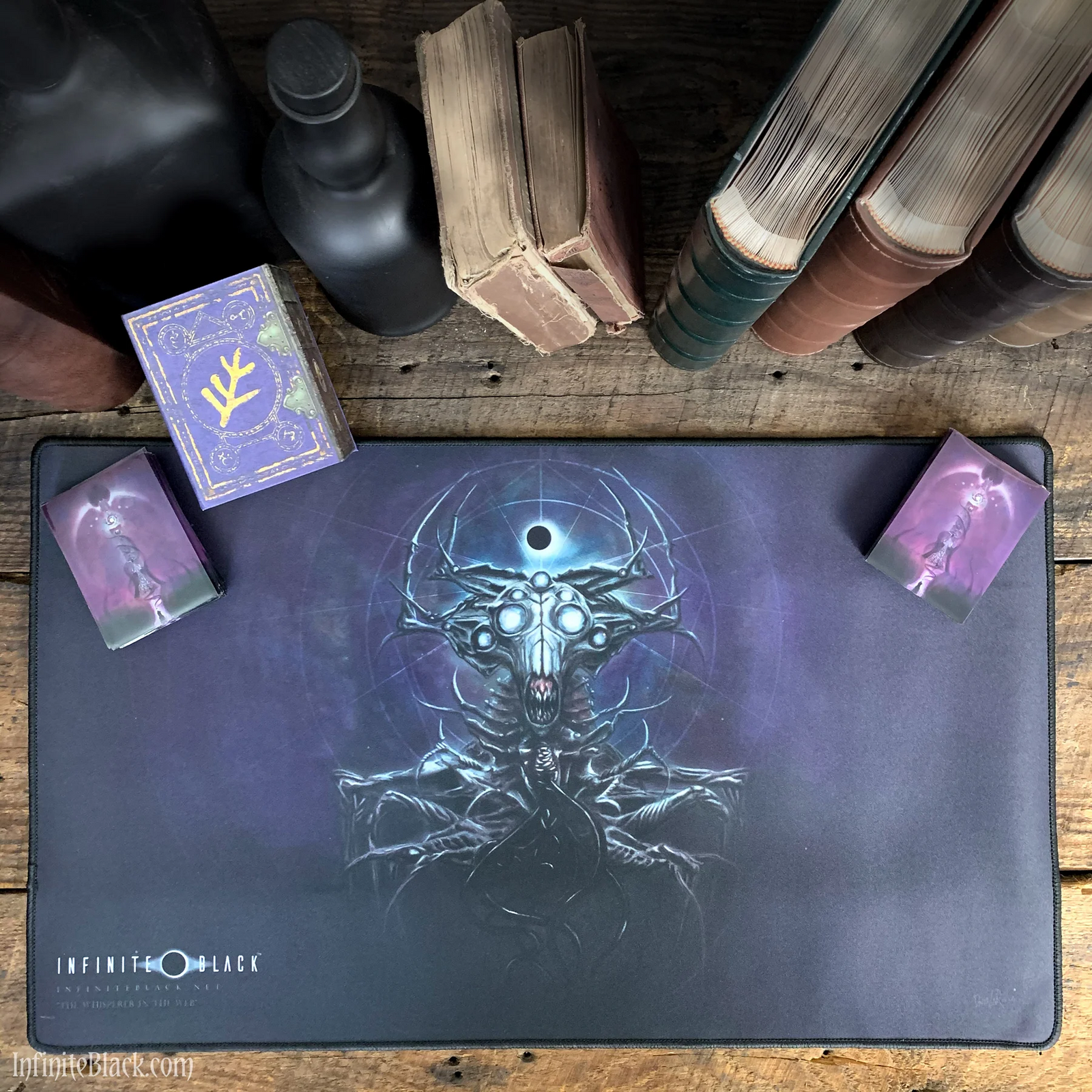 Infinite Black Premium Playmat: Whisperer in the web