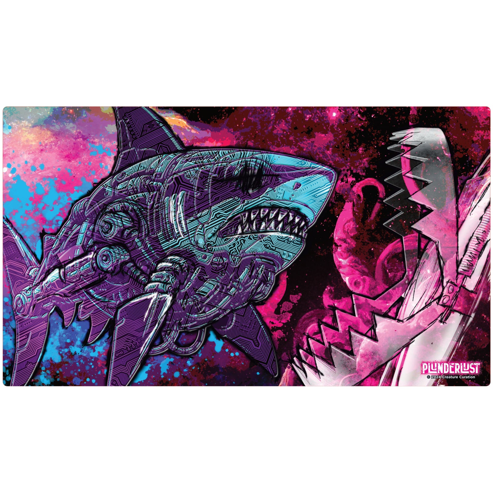 Plunderlust Premium Stitched Edge Playmat: Cybersharks