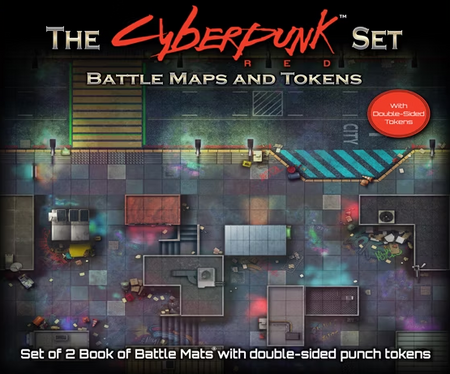 The Cyberpunk Set - Battle Maps and Tokens (Set of 2 books)