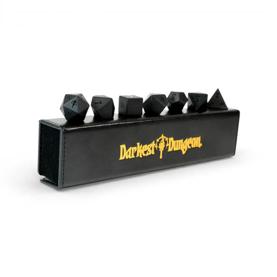 Darkest Dungeon Obsidian Dice w/ Leather Case