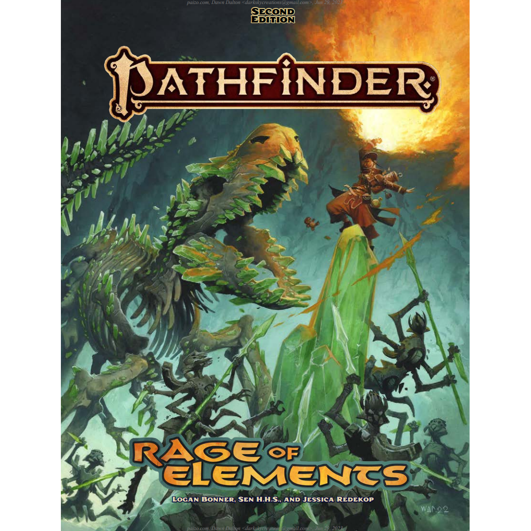 Pathfinder 2E Rage of Elements