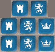 Saga Age of Chivalry - Medieval Dice (Blue)