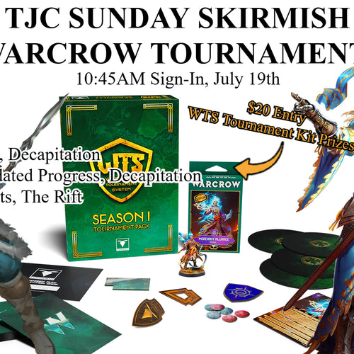 Warcrow Tournament - July 19th, Entry Fee and Events, The Sword & Board,- The Sword & Board