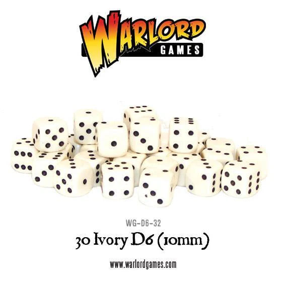Warlord Games - 30xD6 10mm Spot Dice