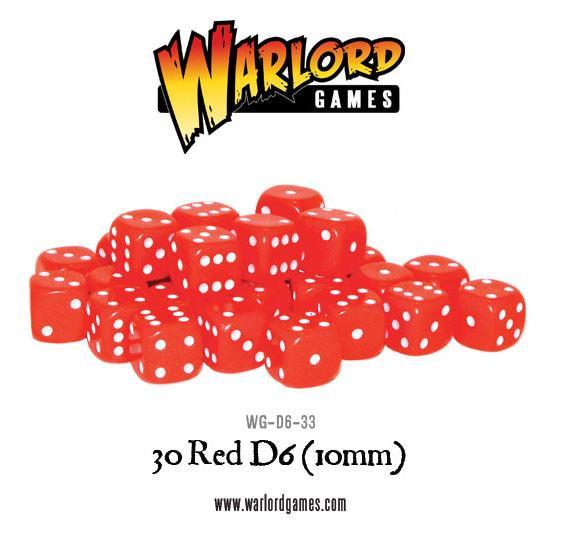 Warlord Games - 30xD6 10mm Spot Dice