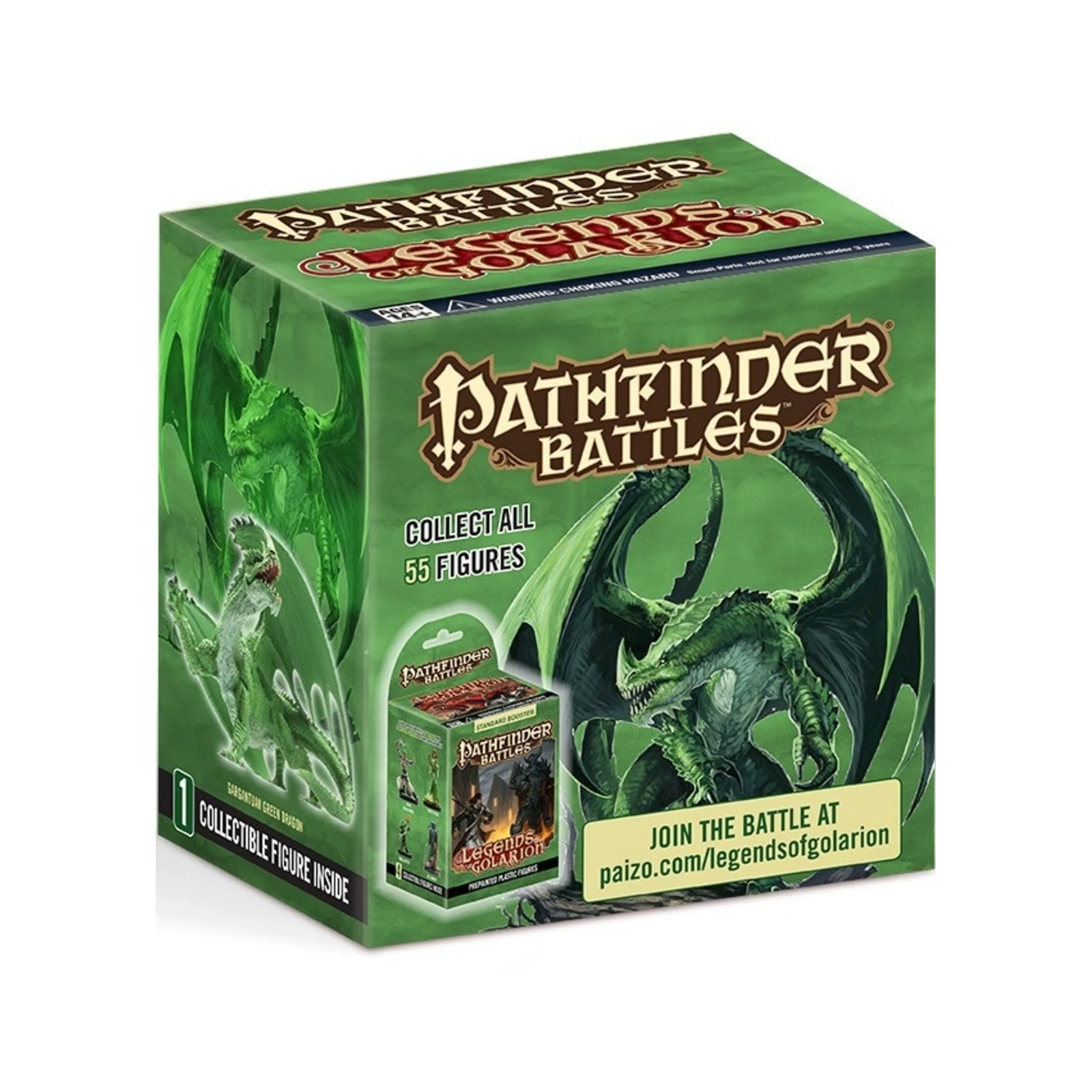 Pathfinder Battles: Dungeons Deep - Gargantuan Green Dragon Premium Miniature