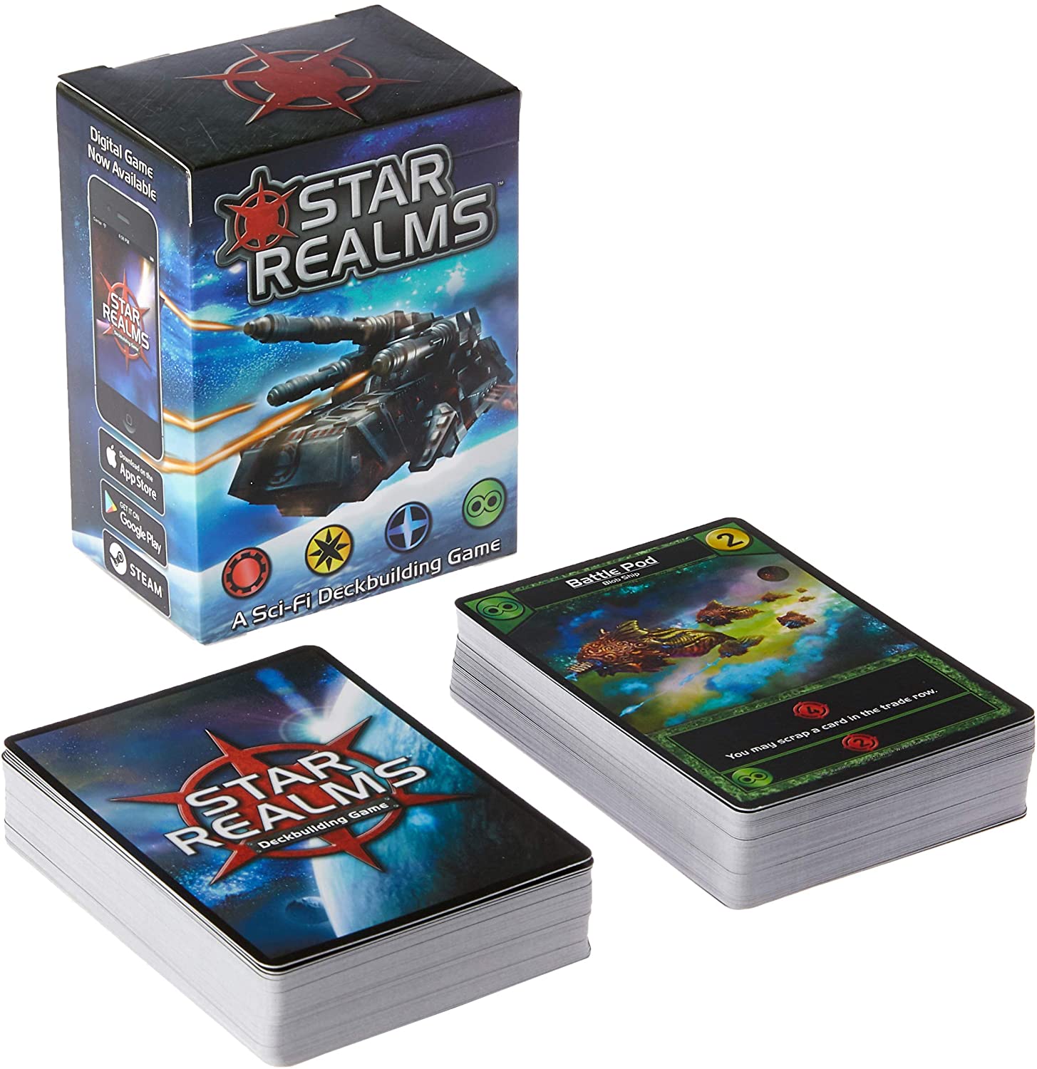 Box packaging and card example for Star Realms