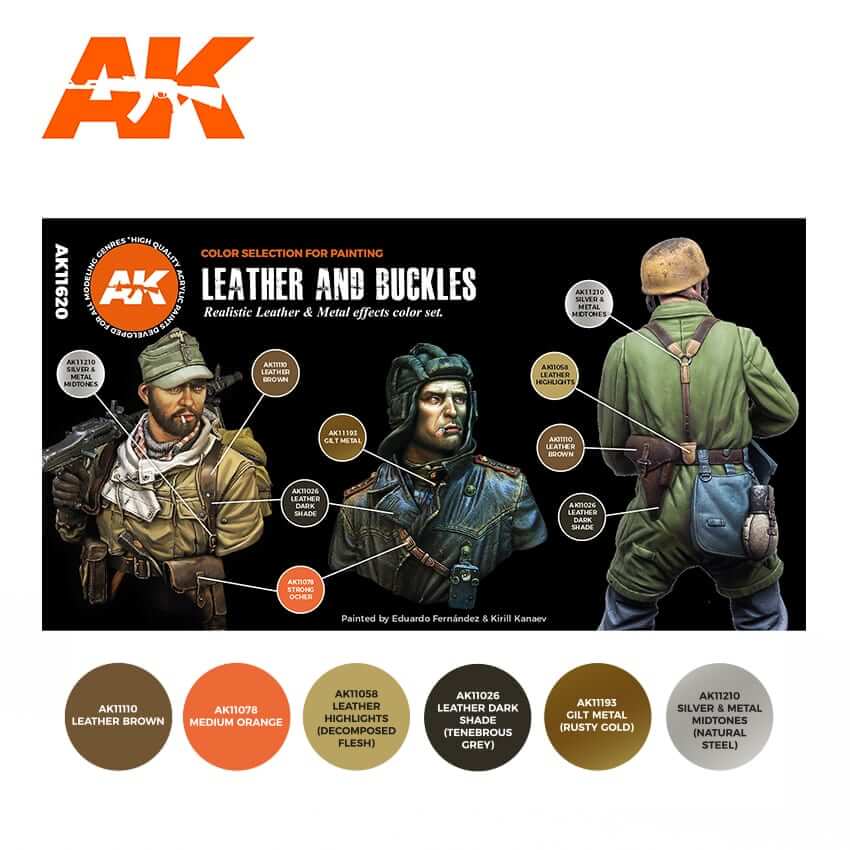 AK Interactive 3rd Gen Figures Series - Leather and Buckles