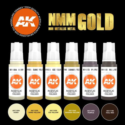 AK Interactive 3rd Gen Acrylics - Non Metallic Metal Gold