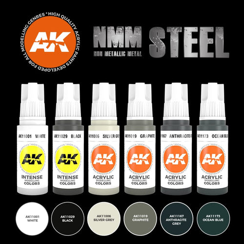 AK Interactive 3rd Gen Acrylics - Non Metallic Metal Steel