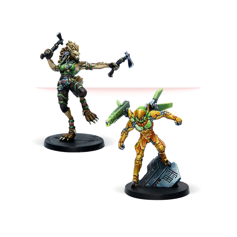 Miniatures in Aristeia Double Trouble