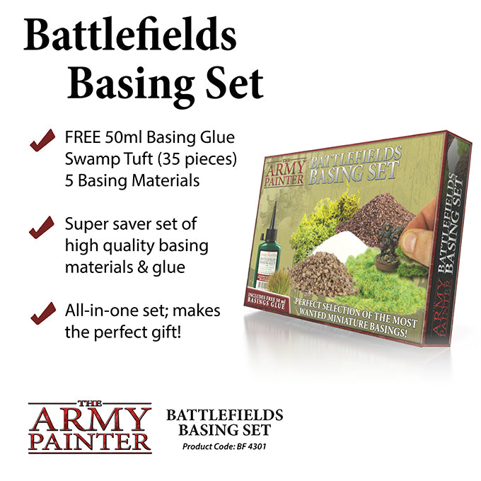 Infographic for Army Painter Battlefields Basing Set
