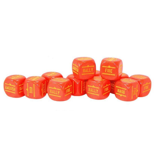 Bolt Action Red Order Dice Set