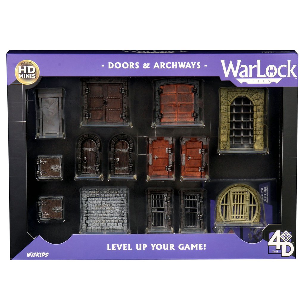 Box packaging for WizKids WarLock Tiles Doors & Archways