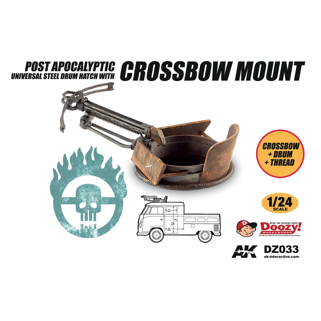 Doozy Post Apocalyptic Universal Steel Drum Hatch w/ Crossbow Mount