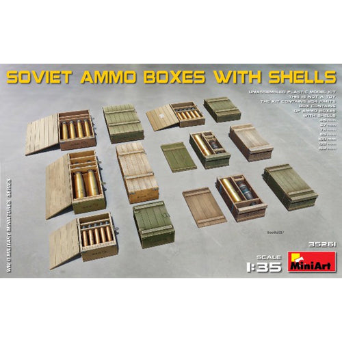MiniArt Soviet Ammo Boxes w/Shells (1/35)