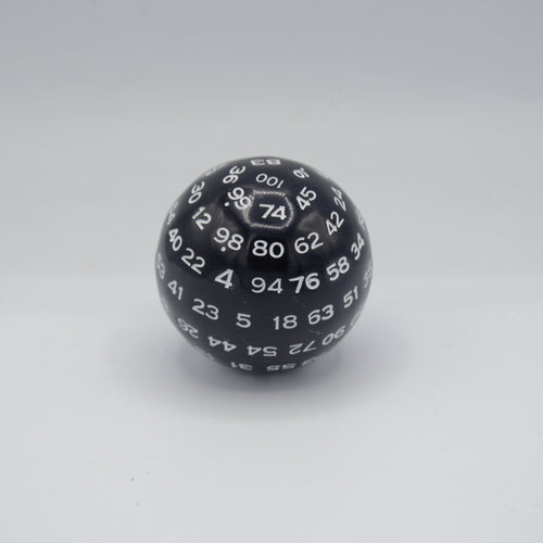House Dice 100 Sided Die - Black