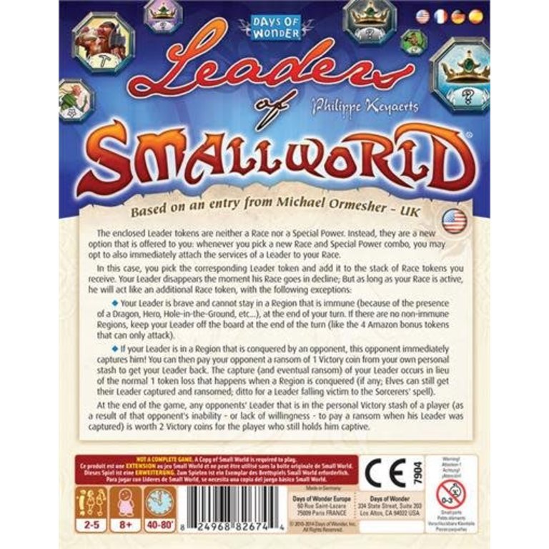 Smallworld: Leaders Of Smallworld Exp. - The Sword & Board