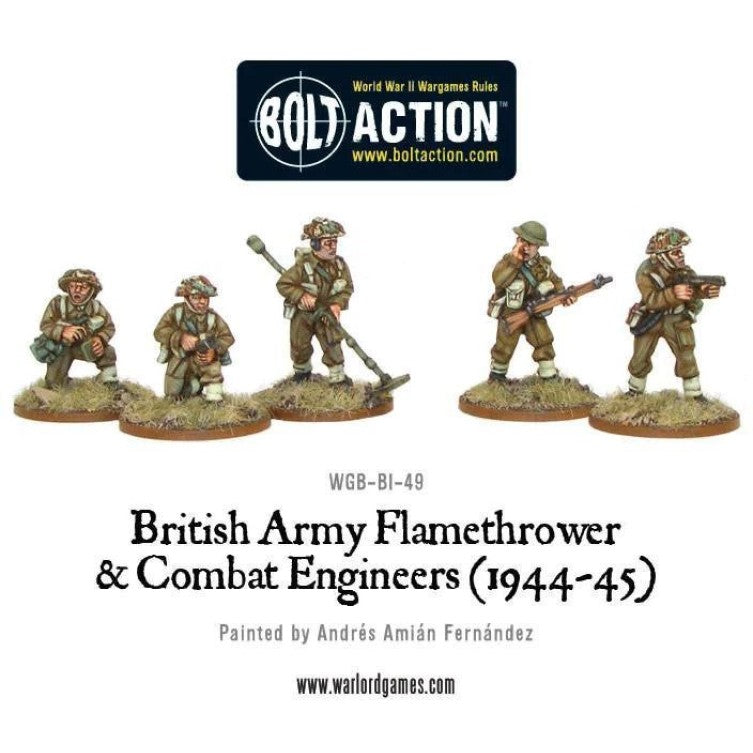Bolt Action British Army Flamethrower and Combat Engineers