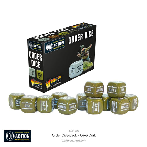 Bolt Action Olive Drab Dice Set