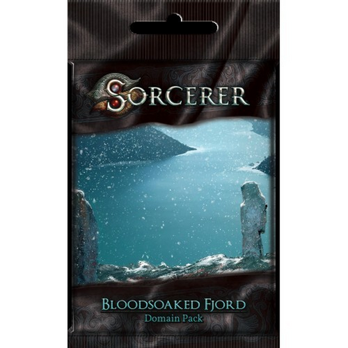 Front of foil booster packaging for Sorcerer: Bloodsoaked Fjord domain pack