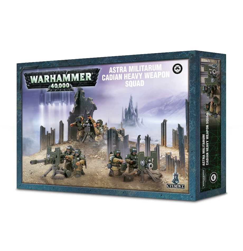 box packaging for Cadian heavy weapons squad