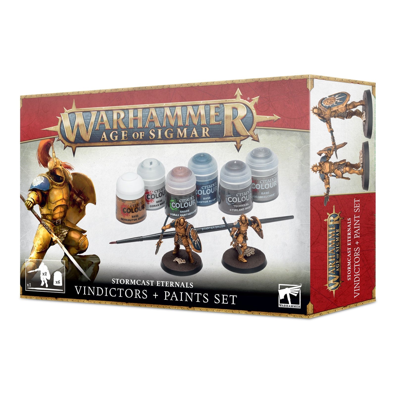 Stormcast Eternals Vindictors + Paints Set Warhammer Age of Sigmar, paint, Games Workshop,- The Sword & Board