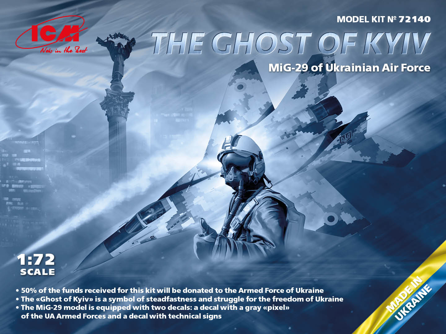 ICM 1/72 The Ghost of Kyiv MiG-29 of Ukrainian Air Force