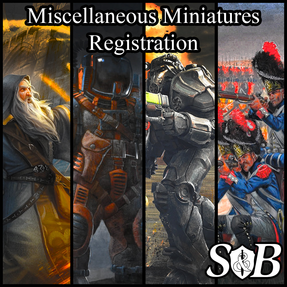 Wednesday - Misc. Minis and Historicals Event Registration